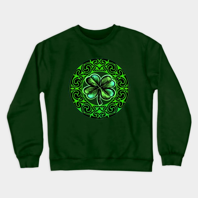 Shamrock Irish Celtic Fierceness Crewneck Sweatshirt by WarriorX